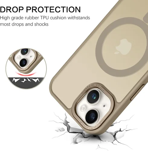 Miniatura 3 de BENTOBEN Funda magnética para iPhone 14 Plus, compatible con MagSafe, translúcida mate, esmerilada, delgada, ligera, a prueba de golpes