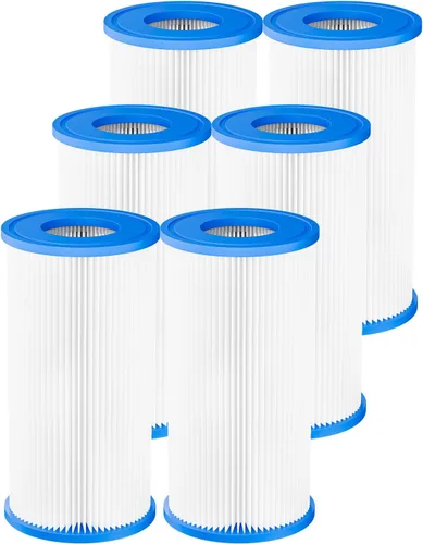 Miniatura 10 de Cartucho de filtro de piscina para tipo A o C, paquete de 2 compatibles con piscinas sobre 29000E/59900E, filtro de natación reutilizable tipo A/C