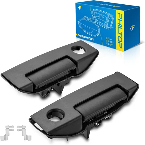 Miniatura 64 de PHILTOP Manija de puerta exterior 3 piezas delantera izquierda y derecha y trasera derecha para Chevy Express 1500/2500/3500, reemplaza # 79320