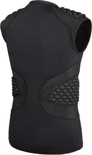 Miniatura 2 de DGXINJUN Chaleco protector de pecho de béisbol para hombre, camiseta acolchada con protector de esternón de corazón acanalado para sóftbol, fútbol