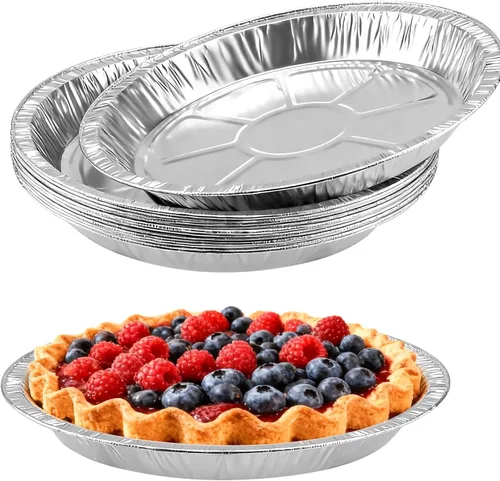 Miniatura 9 de Paquete de 100 moldes redondos de papel de aluminio para tartas de 4 pulgadas, latas desechables de papel de aluminio para hornear, cocinar