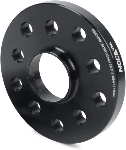Miniatura 7 de MOCA 2 piezas de espaciadores de rueda de 15 mm 5x100 a 5x112 mm de patrón de pernos 57,1 mm de perforación del cubo M14x1.5 para 1998-2022