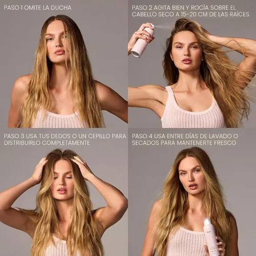 Miniatura 7 de OUAI Champú seco Super Travel Size – Champú seco voluminizador – Absorbe el aceite, la suciedad y el sudor – Se mezcla perfectamente en el cabello