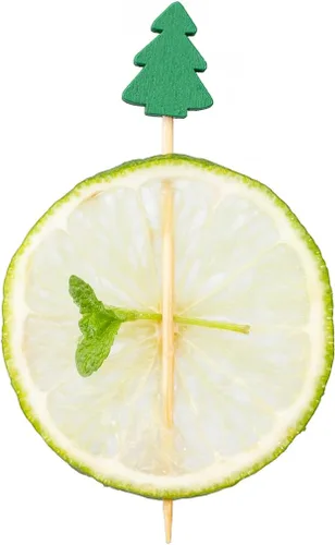 Miniatura 9 de Brochetas de cóctel de 2.75 pulgadas, 100 pinchos de aperitivo de labios sexys, puntiagudos, resistentes, palillos de dientes de bambú rojo