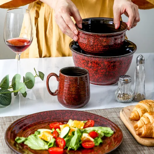 Miniatura 4 de Tazas de café Hasense 8 oz, juego de 6 tazas pequeñas de cerámica para expreso, tazas mini con asa para café, té y cacao, tazas modernas para regalo