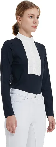 Miniatura 3 de HR Farm - Camisa de manga larga para mujer, Blanco