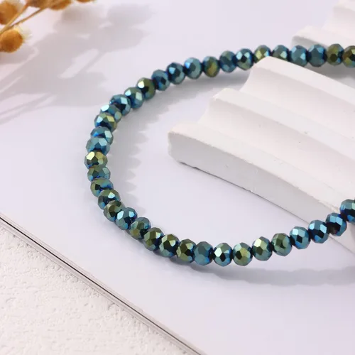 Miniatura 6 de 24 pulseras bohemias con cuentas para mujer, multicapa, versátiles, apilables, brillantes, de cristal, elásticas, pulseras