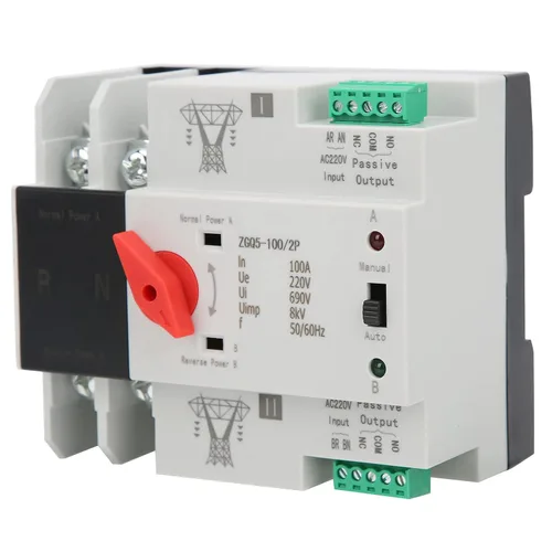 Miniatura 2 de Interruptor de transferencia de 100 amperios, interruptor de transferencia automática, interruptor de transferencia manual, interruptor