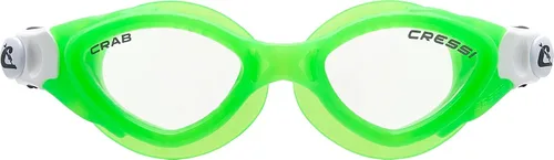Cressi Gafas de natación de silicona para niños de 3, 4, 5, 6, 7 | CRAB fabricado en Italia por calidad desde 1946 Lima/Blanco
