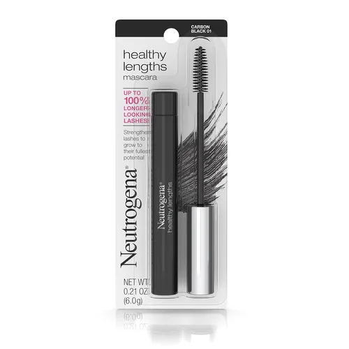 Neutrogena Healthy Lengths - Máscara para pestañas color negro carbón 01, 0.21 onzas
