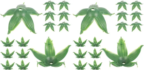 Miniatura 10 de Beavorty - 120 cálizes de flores artificiales de plástico para suministros de manualidades, receptáculos de flores de imitación ligeros