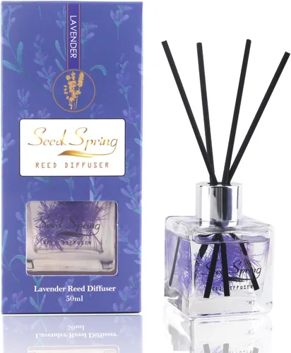 Juego de difusor de varillas con varillas de lavanda para aromaterapia, aceite difusor de aroma para hogar, oficina, baño, decoración, perfume y