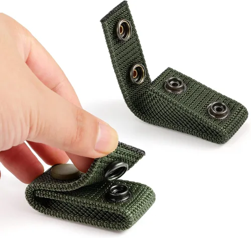 Miniatura 2 de FRTKK Cinturón de servicio con broches dobles para cinturón de 2¼ pulgadas de ancho, cinturón táctico de seguridad, accesorios de equipo militar