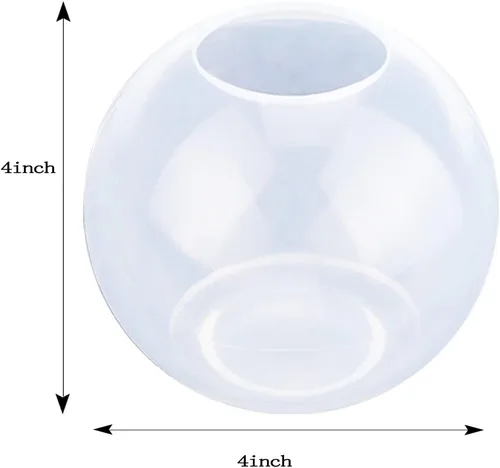 Miniatura 4 de Molde de resina de esfera grande de 4 pulgadas, diseño de una sola pieza 3D de bola redonda moldes de silicona para arte de resina, resina epoxi