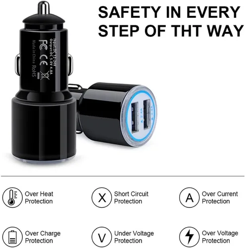 Miniatura 5 de Cargador de coche rápido Android, cable micro USB de carga rápida compatible con Samsung Galaxy S7 S6 J8 J7 J6 J5 J4 J3, Note 5 4 3, Moto E4 E5 G4
