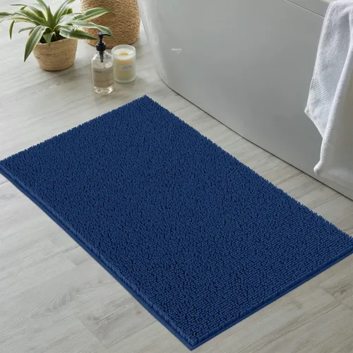 Miniatura 73 de LuxUrux Tapete de microfibra afelpada, de felpilla extrasuave, pelo largo de 1 pulgada, muy absorbente, para baño o ducha, lavar y secar a máquina