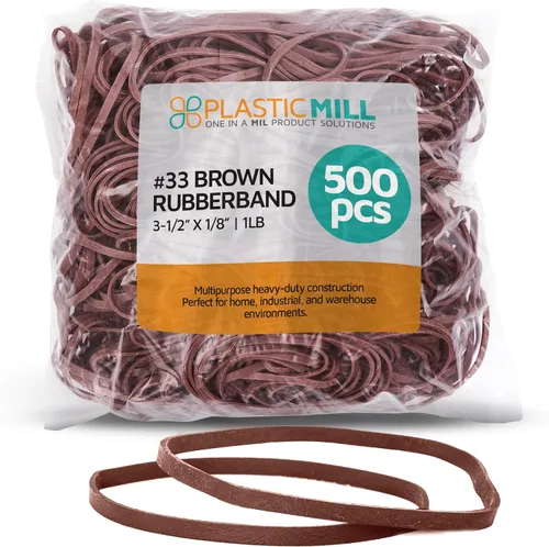 Miniatura 22 de PlasticMill Bandas de goma verde oscuro tamaño 33 (3 1/2" x 1/8") - #33 Bandas de goma de colores suministros de oficina - Bandas fuertes