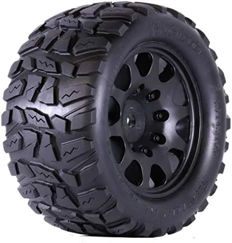 Miniatura 2 de Powerhobby Raptor XL Neumáticos con cinturón/Viper Wheels (4) 24MM HEX (negro)