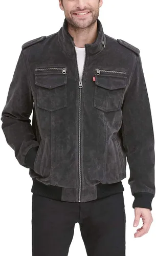 Miniatura 10 de Levi's - Bombardero clásico de piel sintética imitación venado, estilo aviador, para hombre (tallas estándar y grandes y altas)