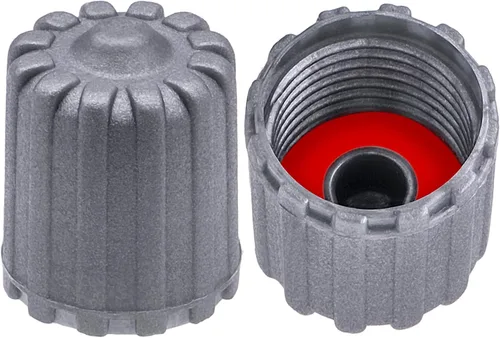 Miniatura 36 de 30 piezas de tapas de vástago de válvula de neumático TPMS, tapas de vástago de válvula de rueda de plástico negro para TR20008 TPMS, tapas