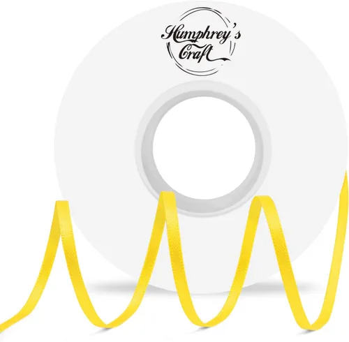 Miniatura 27 de Humphrey's Craft Cinta de satén negra de doble cara de 1 pulgada, 50 yardas, variedad de colores para manualidades, envoltura de regalos, lazos