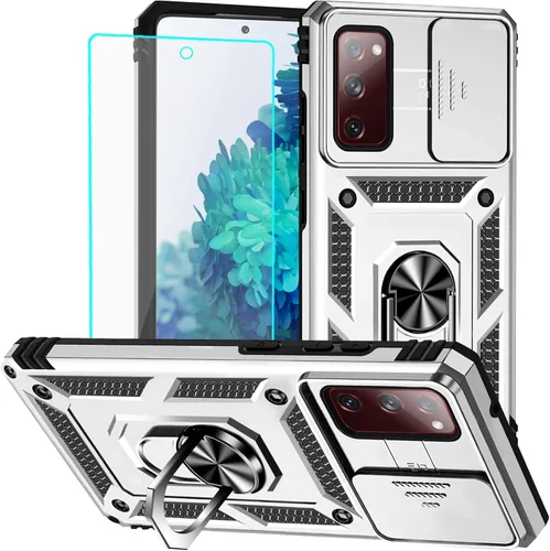 Miniatura 11 de HNHYGETE Funda para Galaxy S20 FE 5G con protector de pantalla: [grado militar de 20 pies probada en caídas] anillo a prueba de golpes para Samsung
