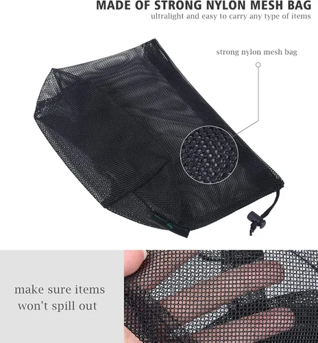 Miniatura 4 de iBasingo 510pcs bolsa de malla de nylon bolsa de cosas saco de golf olla al aire libre BVP01, XL-5 piezas, Cordón