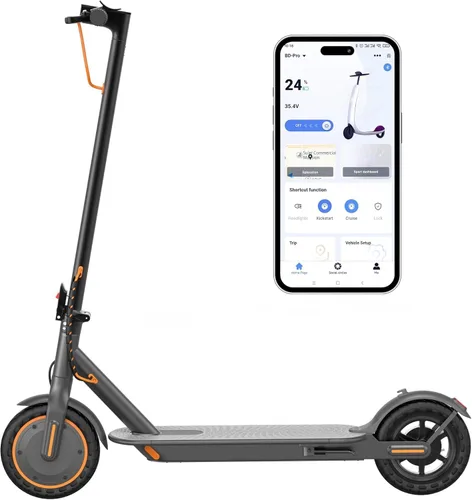 Miniatura 13 de VOLPAM Scooter eléctrico con neumático sólido de 8.5"/10", motor potente de 350 W/500 W y velocidad máxima de 19/22 MPH, alcance de 16 a 28 millas