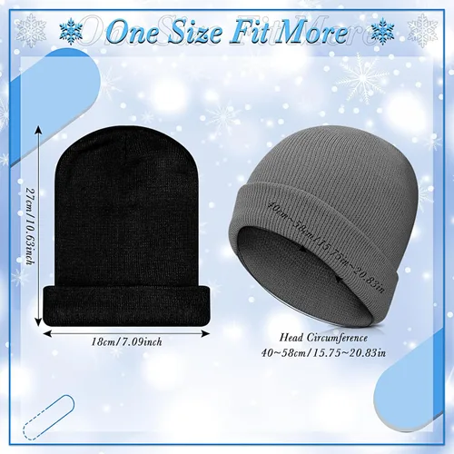 Miniatura 2 de Handepo 60 unidades de gorro y guantes de invierno para niños, sombreros de punto a granel, guantes cálidos unisex para clima frío, regalos