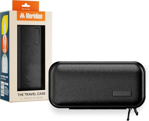 MERIDIAN Recortadora de ingle rígida para hombres y mujeres, recortadoras y accesorios de almacenamiento de viaje rígido, negro ónix Ónice