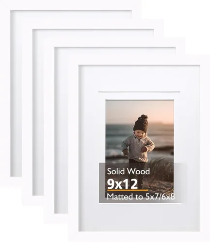 Miniatura 13 de KINLINK Marco de fotos de 3.5 x 5 pulgadas, color negro ceniza, marcos de madera maciza con plexiglás para mesa y montaje en pared, marcos de fotos