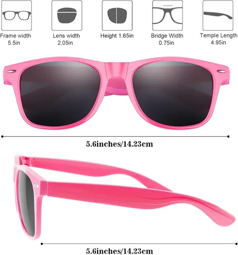 Miniatura 43 de FEPITO Paquete de 24 lentes de sol de fiesta a granel para regalos de fiesta de cumpleaños, rellenos de bolsas de golosinas para playa, piscina