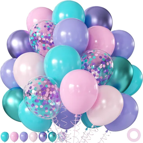 Miniatura 29 de Globos rojos y negros, 60 globos de oro rojo y negro de 12 pulgadas con globos de confeti dorado para graduación, Año Nuevo, películas de casino