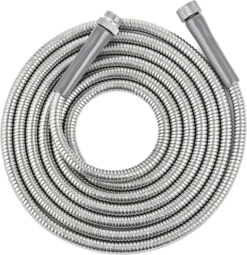 Miniatura 8 de SKYWARD Manguera de jardín de acero inoxidable 304 ligera y duradera con conector de metal hembra a macho, flexible, a prueba de fugas, fácil