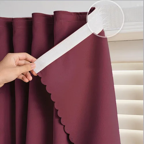Miniatura 32 de Cortinas autoadhesivas, sin taladrar, sin varilla, cortinas opacas fáciles de instalar para persianas de ventana, dormitorio