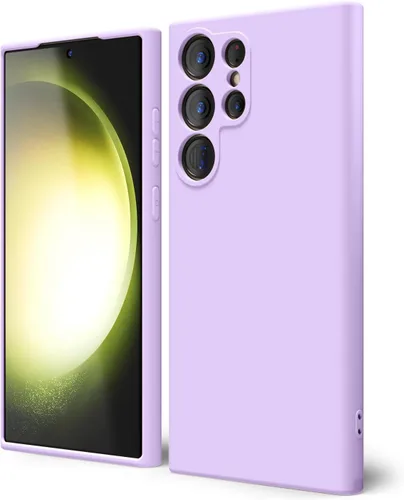 Miniatura 317 de oakxco Funda para teléfono Samsung Galaxy S21 Ultra con agarre de silicona líquida, bonita funda delgada y delgada de goma suave de TPU lisa