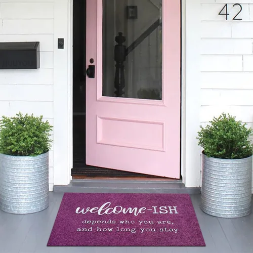 Miniatura 7 de JJUUYOU Tapetes Grandes de Bienvenida Tapete para Puerta Principal Divertidos Tapetes Welcome-ish Tapetes para Puertas Interiores Exteriores Tapetes