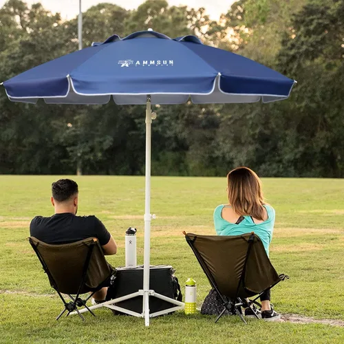 Miniatura 2 de AMMSUN Sombrilla de Sombra, Paraguas Portátil Premium con Soporte, Toldo Independiente Ligero de 6.5 pies para Juegos Deportivos, Protección Solar