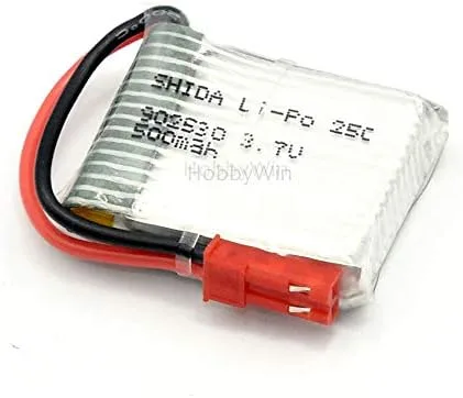 Miniatura 6 de 3.7 V 1S 500 mAh 25C LiPO batería JST enchufe para mini tamaño FPV Drone RC Quadcopter modelo avión