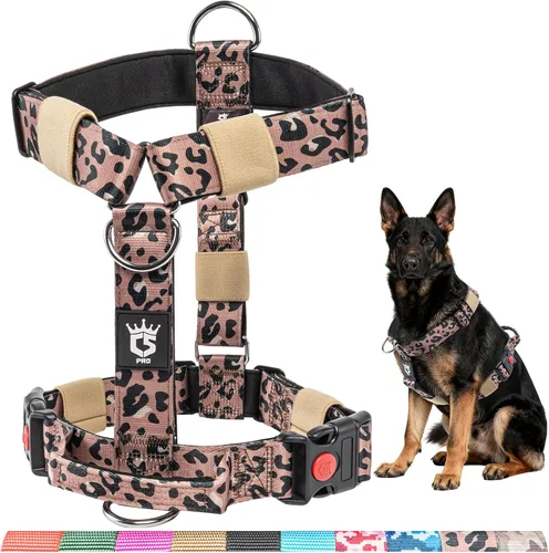 Miniatura 7 de TSPRO Arnés táctico sin tirones para perro, asa de control superior, hebilla de liberación rápida, ajustable, a prueba de escapes, para perros