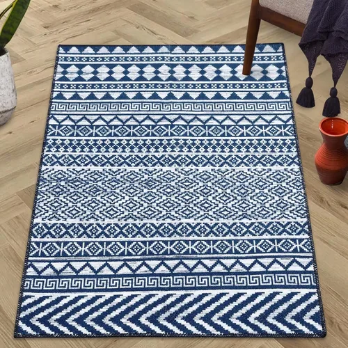 COZYLOOM Tapete geométrico bohemio de 2 x 4 pulgadas, lavable a máquina, vintage, de felpilla marroquí, para interiores, antideslizante, cocina,