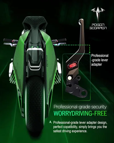 Miniatura 5 de POISON SCORPION - Palancas de embrague y freno ajustables CNC de rueda corta con rodillos, color negro, compatibles con YZF R3 2015-2025 / R25