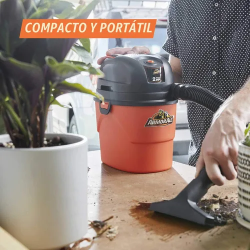 Miniatura 5 de Armor All® AA155 Aspiradora portátil húmeda/seca de 1.5 galones y 2 HP pico, naranja