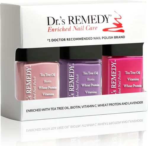 Miniatura 13 de Dr's Remedy - Kit de 3 esmaltes de uñas, kit ANNIVERSARY, fortalecedor de uñas enriquecido natural, no tóxico y orgánico, BRAVE Berry/TOTAL esmalte