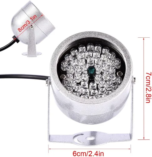 Miniatura 5 de Fosa 140 luces LED de visión nocturna infrarroja impermeable para cámara CCTV de seguridad
