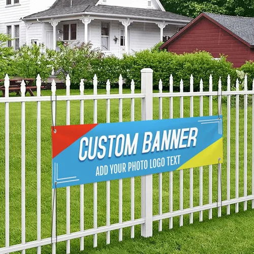 Banners y letreros personalizados para exteriores, personalizables, con foto, texto, decoración de impresión para fiesta de cumpleaños, negocios, 4'