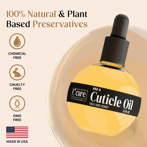 Miniatura 3 de Aceite para cutículas C CARE para uñas - Aceite de uñas de leche y miel - Repara, hidrata y fortalece las uñas y cutículas durante la noche