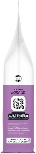 Miniatura 8 de WORLD'S BEST CAT LITTER Múltiples gatos perfumados con aroma a lavanda, 32 libras, ingredientes naturales, aglutinación rápida, lavable, 99% libre