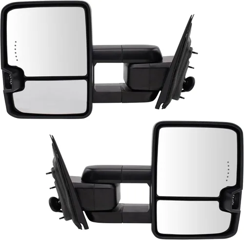 Miniatura 76 de Trail Ridge Juego de espejos de remolque de 2 piezas para el lado del conductor y del pasajero compatible con Ford F-150 FO1320479 FO1321479