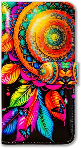 Miniatura 6 de Bcov Case for Galaxy A52 5G,Colorful Floral Dream Catcher Butterfly Leather Flip Phone Case Wallet Cover with Card Slot Holder Kickstand for Samsung